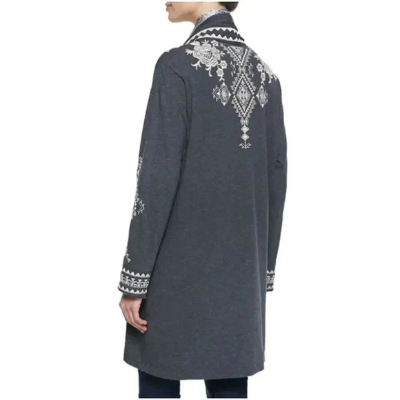 Johnny Was Large Tulia Embroidered Duster Cardigan Size L - Picture 2 of 9